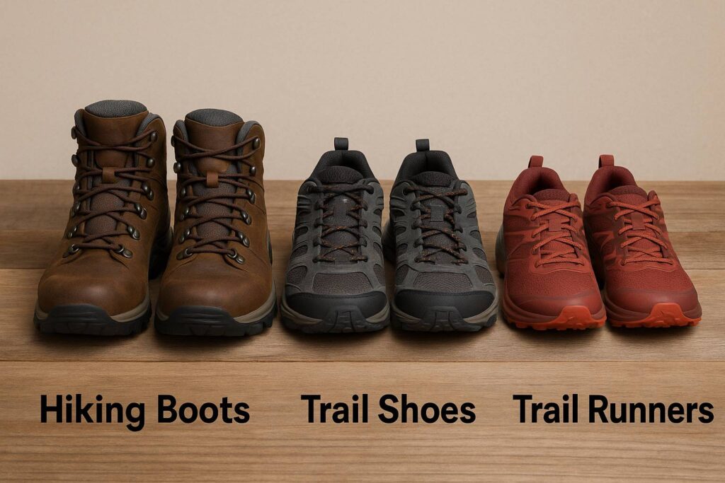 3 different youth hiking boots