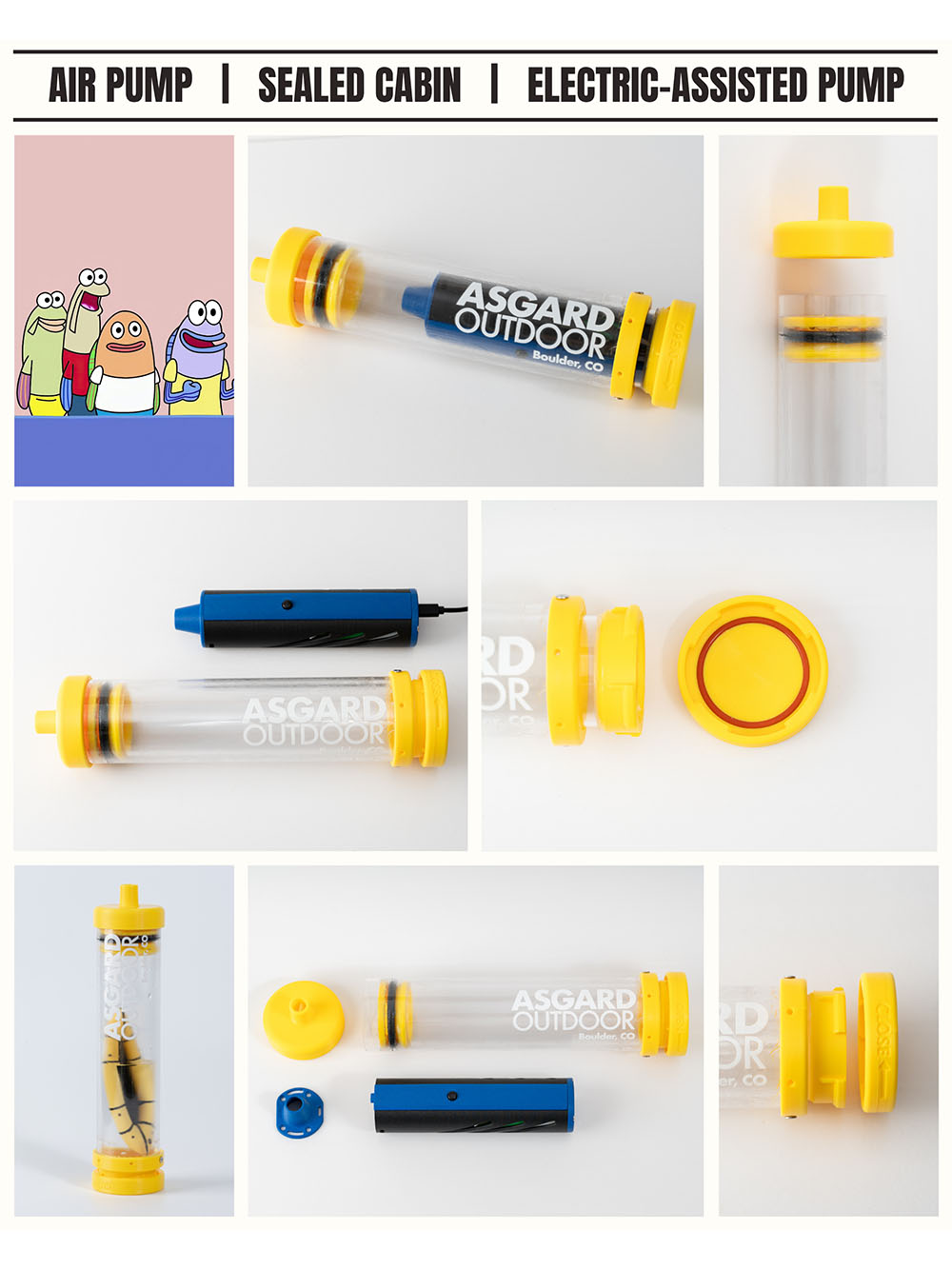 Asgard Electric Air Pump Storage and Accessories