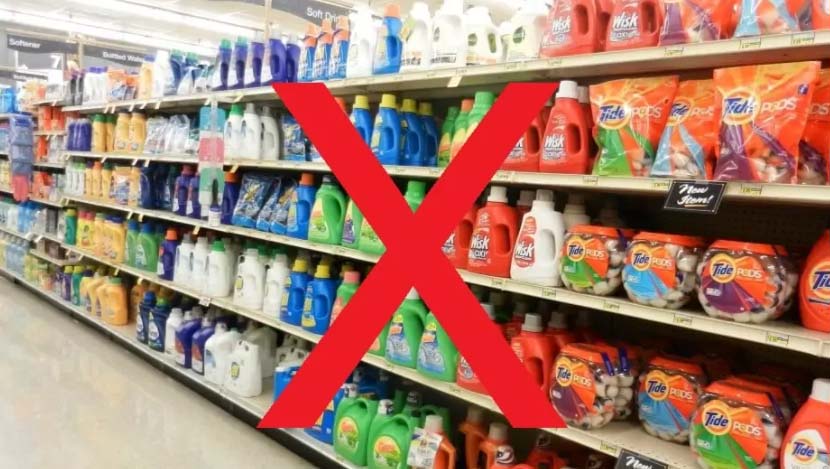 Avoid using regular laundry detergent on hiking boots