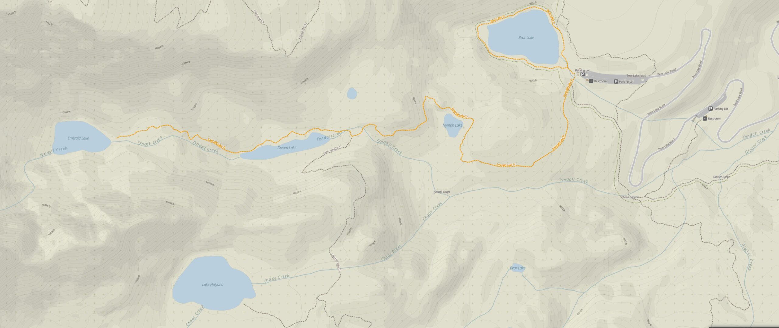 Emerald Lake Trail Map