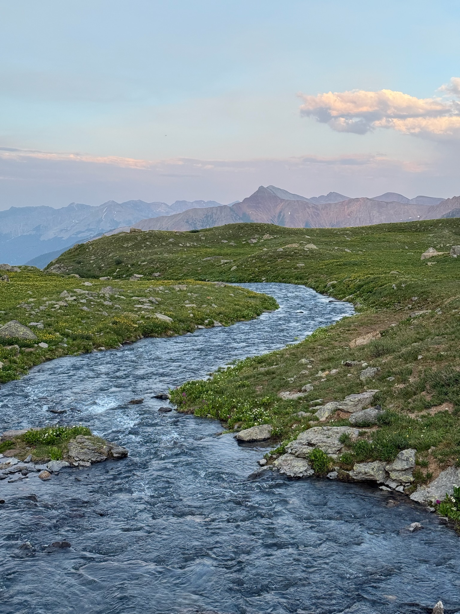 Alpine Stream Near Island Lake