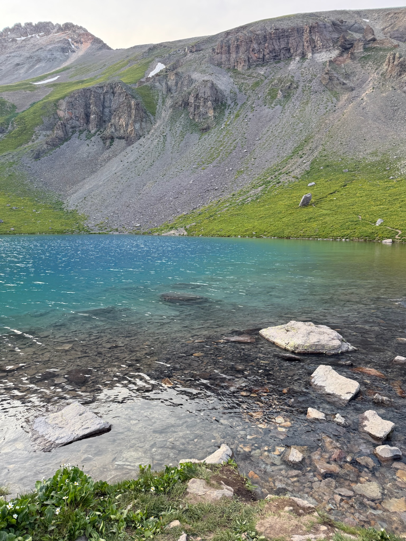 Ice Lake Shoreline Close-Up