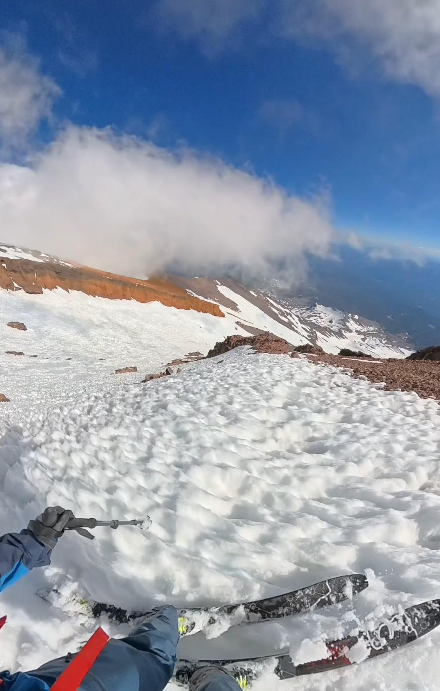 POV on a Steep Shasta Snowfield