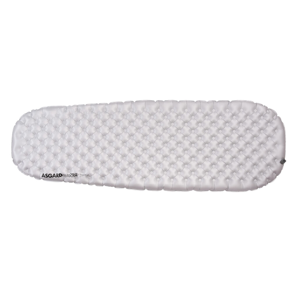 Asgard Duo Air Chamber Sleeping Pad with pump and rolled view