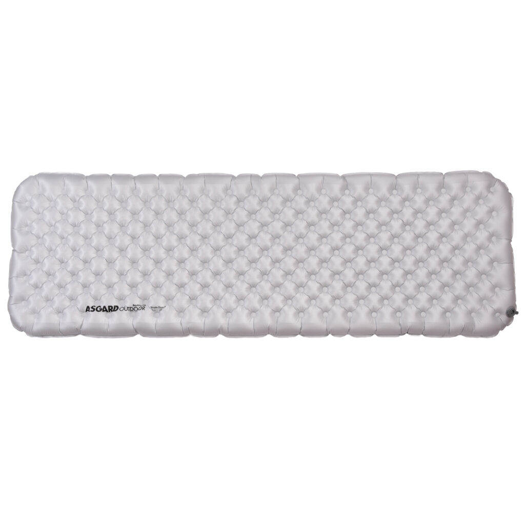 Asgard Duo Air Chamber Sleeping Pad with pump and rolled view