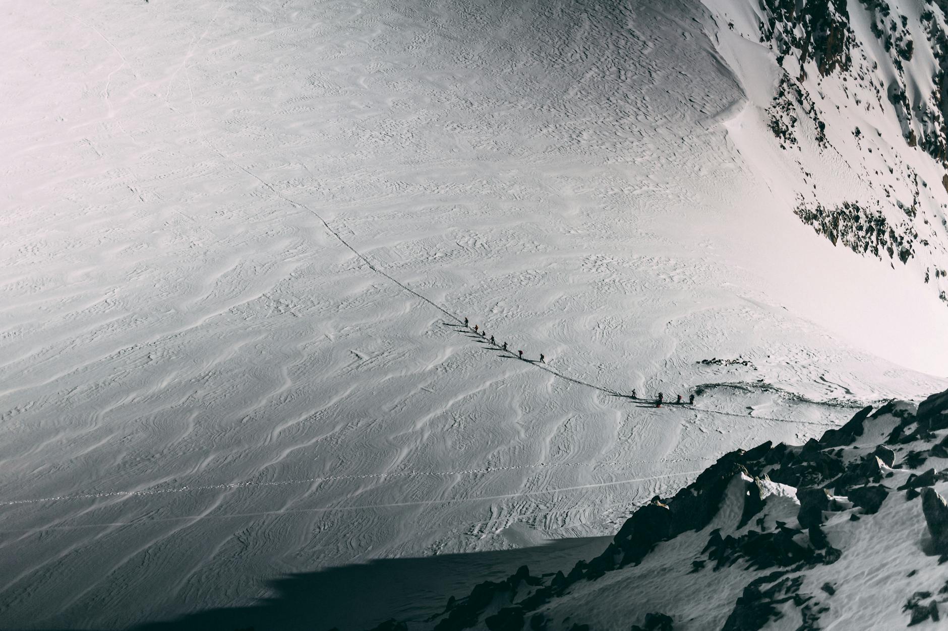 Roped glacier crossing