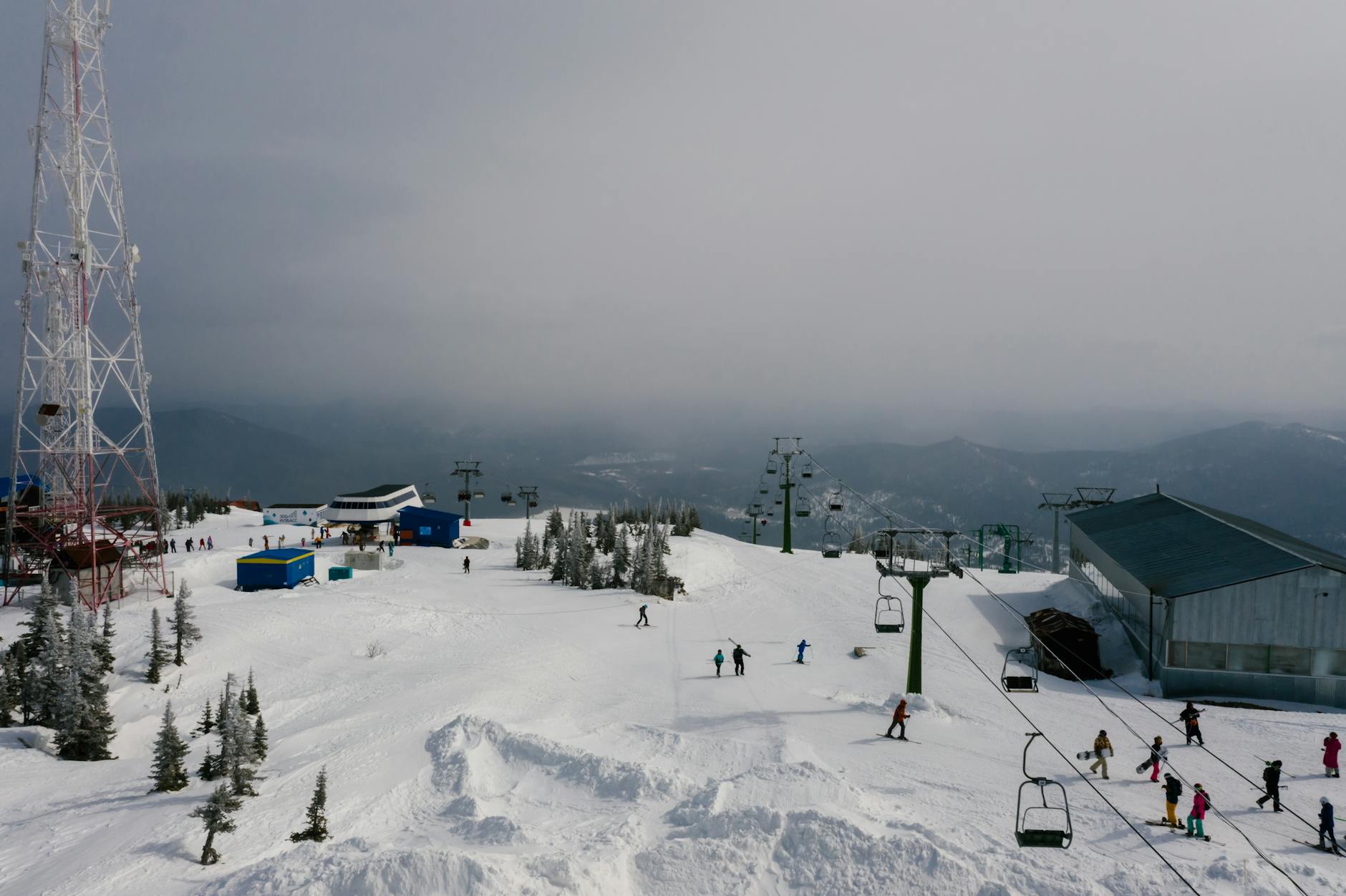 Skiers preparing at Arapahoe Basin lift line in winter -photo-by-pexels