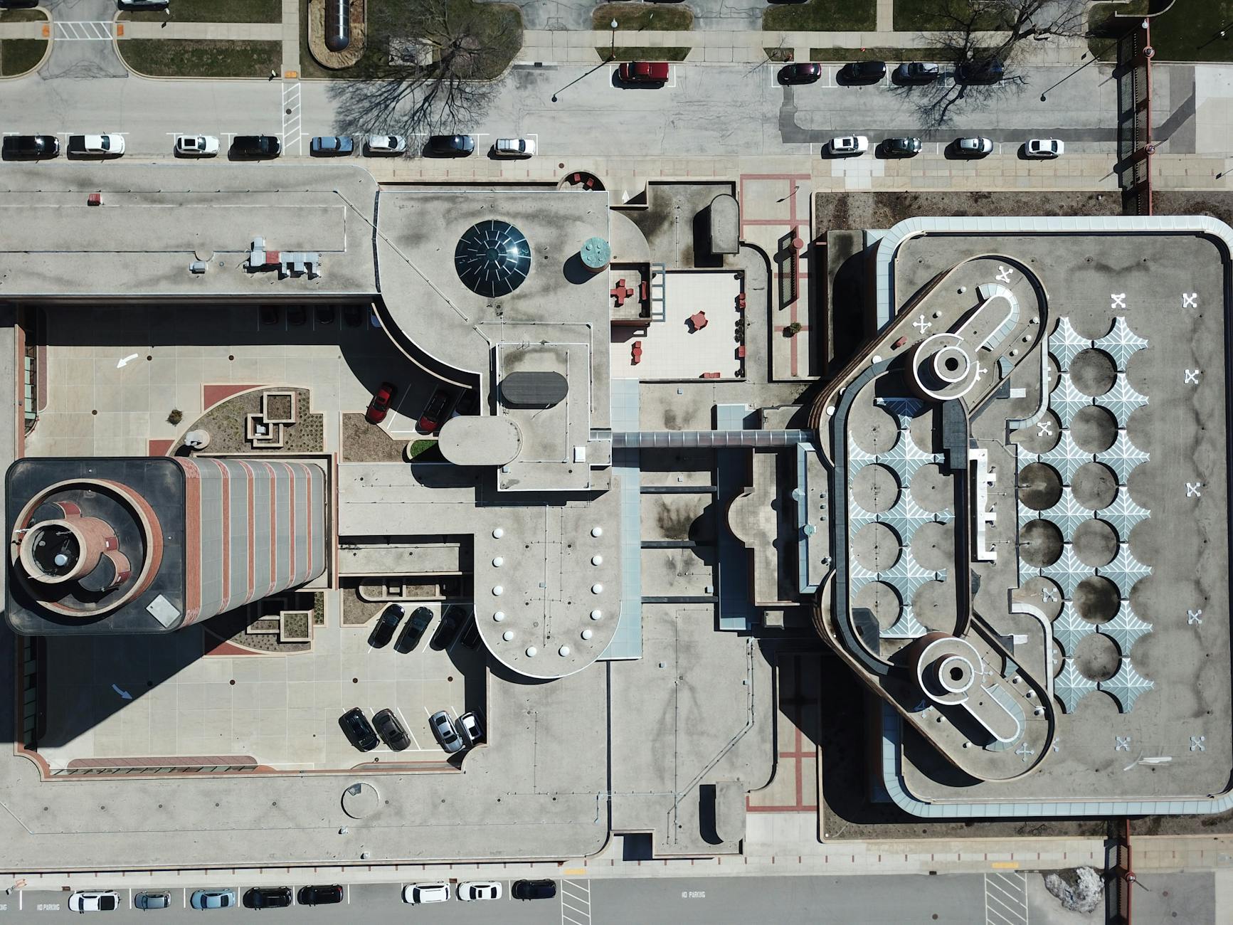 Aerial view of the parking layout at a ski resort-photo-by-pexels